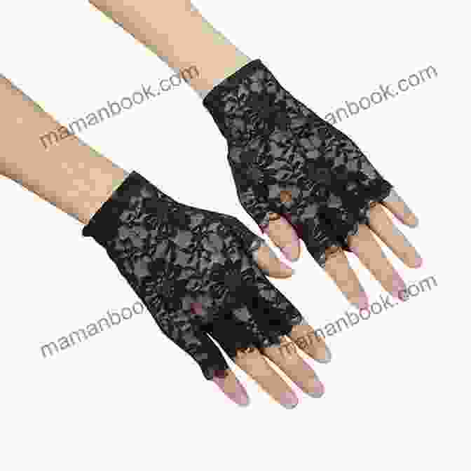 A Pair Of Ladies Fingerless Gloves Adorned With Tassels Knitting Pattern KP448 Ladies Fingerless Gloves