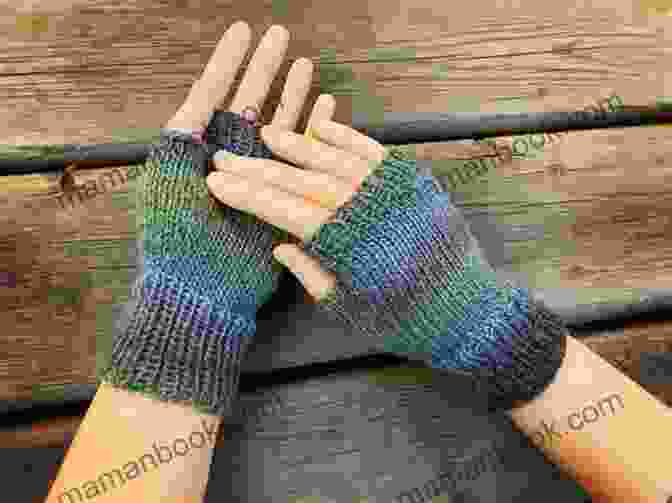 A Pair Of Ladies Fingerless Gloves Knitted With A Ribbed Pattern Knitting Pattern KP448 Ladies Fingerless Gloves