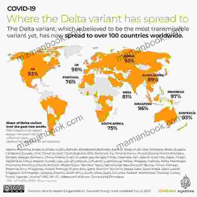 Map Showing The Global Spread Of The Delta Variant Indian Covid Virus Variants Spreading Global Exponential Death