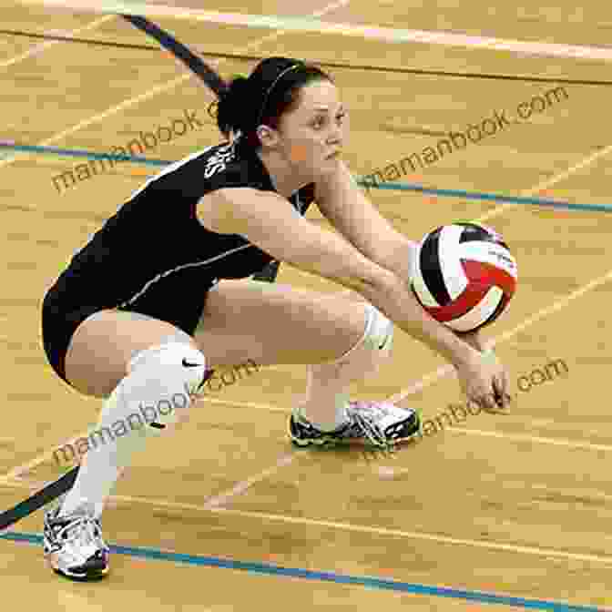 Samantha Belanger, Volleyball Player, In Action On The Court. Behind The Net Samantha Belanger